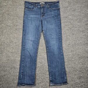 Levis 314 Shaping Straight Jeans Womens 32 Dark Wash Blue Denim Stretch Mid Rise